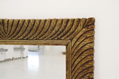 Monumental Gilt Mid Century Wall Mirror Handcarved Italy circa 1940 50