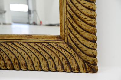 Monumental Gilt Mid Century Wall Mirror Handcarved Italy circa 1940 50