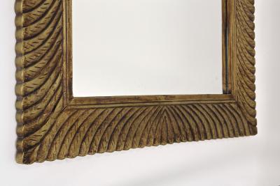Monumental Gilt Mid Century Wall Mirror Handcarved Italy circa 1940 50