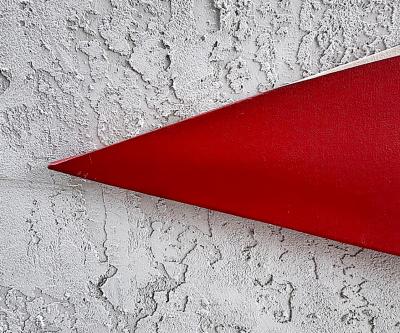 Monumental Graphic Hard Edge Elongated Diamond Painting Vintage Abstract