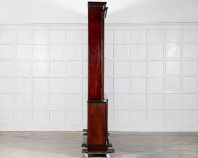 Monumental Irish Georgian Ebonised Mahogany Astral Glazed Breakfront Bookcase