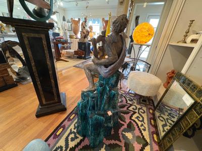 Monumental Italian Art Deco Glazed Terracotta Sculpture