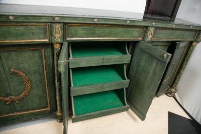 Monumental Italian Neoclassical Style Paint Decorated Marble Top Console