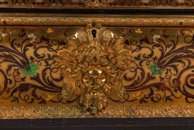 Monumental Louis XIV Style Gilt Bronze Mounted Boulle Marquetry Casket Box