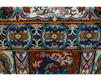 Monumental Meiji Period Japanese Cloisonne Enamel Jardiniere