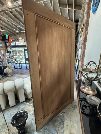 Monumental Mid Century Modern Gilt Walnut Wall Mirror