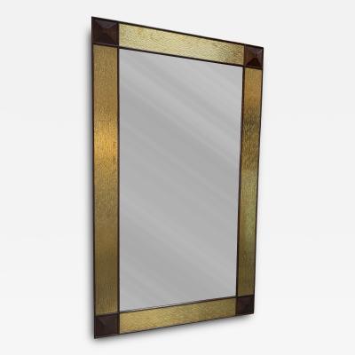 Monumental Mid Century Modern Gilt Walnut Wall Mirror