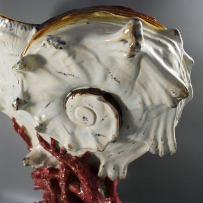 Monumental Minton Majolica Conch Shell Jardini re