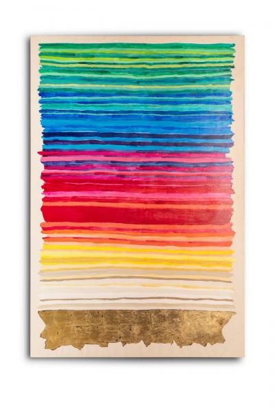 Monumental Modern Color Field Painting on Canvas after Morris Louis 1960s