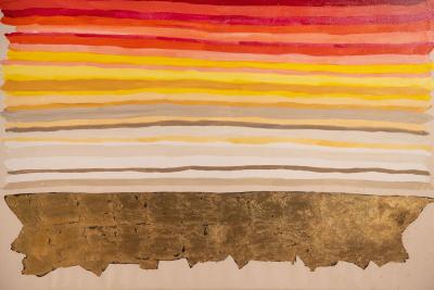 Monumental Modern Color Field Painting on Canvas after Morris Louis 1960s