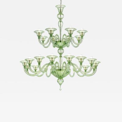 Monumental Modern Elegant Rigadin Murano Glass Chandelier