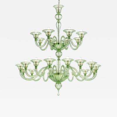Monumental Modern Elegant Rigadin Murano Glass Chandelier
