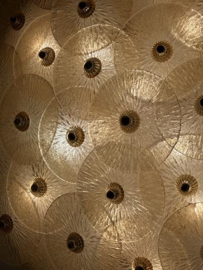 Monumental Murano Glass Disc Flush Mount