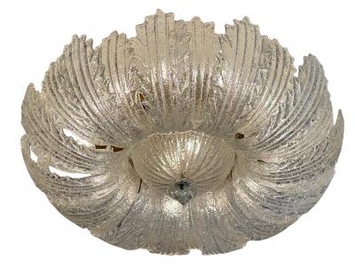 Monumental Murano Graniglia Leaf Flush Mount