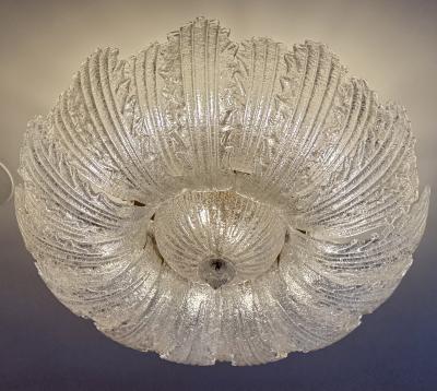 Monumental Murano Graniglia Leaf Flush Mount