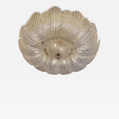 Monumental Murano Graniglia Leaf Flush Mount