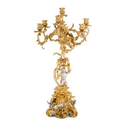 Monumental Napoleon III Silvered and Gilt Bronze Surtout de Table