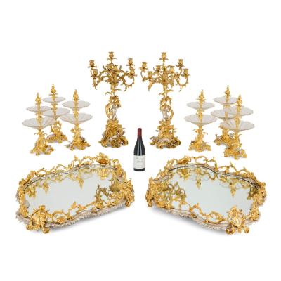 Monumental Napoleon III Silvered and Gilt Bronze Surtout de Table