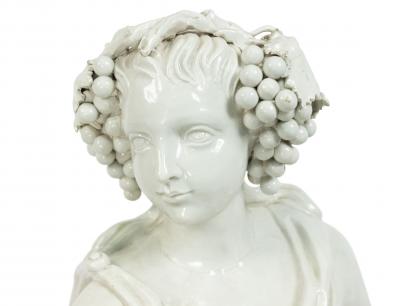 Monumental Neo Classic White Ceramic Four Seasons Statues