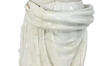 Monumental Neo Classic White Ceramic Four Seasons Statues