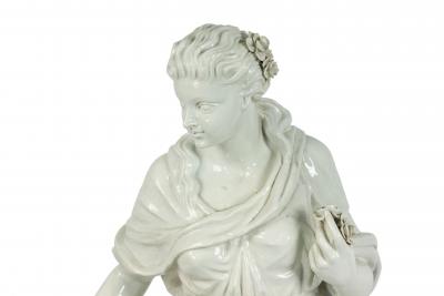 Monumental Neo Classic White Ceramic Four Seasons Statues