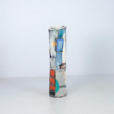 Monumental Neo Expressionist Hand Painted Vase Timothy Persons 1998