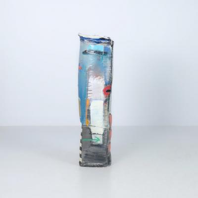 Monumental Neo Expressionist Hand Painted Vase Timothy Persons 1998