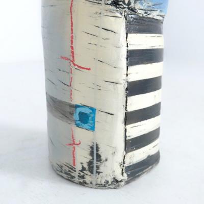 Monumental Neo Expressionist Hand Painted Vase Timothy Persons 1998