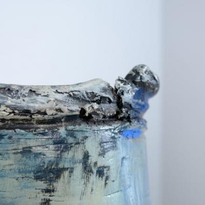 Monumental Neo Expressionist Hand Painted Vase Timothy Persons 1998