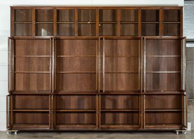 Monumental Oak Glazed Haberdashery Bookcase Cabinet