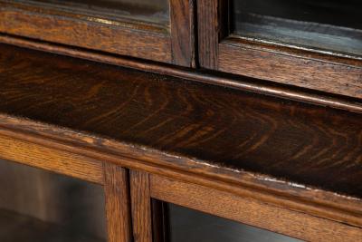 Monumental Oak Glazed Haberdashery Bookcase Cabinet