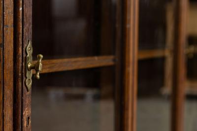 Monumental Oak Glazed Haberdashery Bookcase Cabinet
