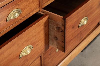 Monumental Pair 19thC English Mahogany Haberdashery Drawers
