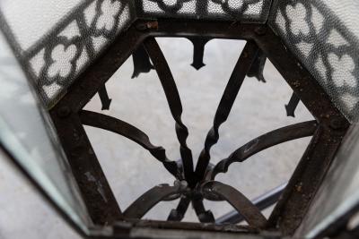 Monumental Pair Gothic Revival Church Lanterns