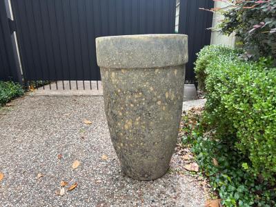 Monumental Pair Of Glazed Pottery Garden Urns