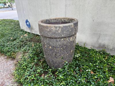 Monumental Pair Of Glazed Pottery Garden Urns