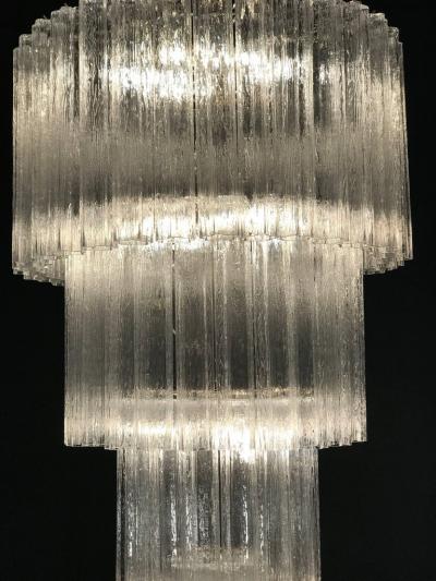 Monumental Pair of Italian Tronchi Chandeliers Murano 1980s
