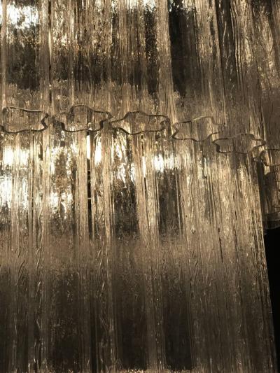 Monumental Pair of Italian Tronchi Chandeliers Murano 1980s