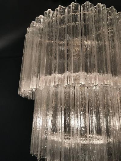Monumental Pair of Italian Tronchi Chandeliers Murano 1980s