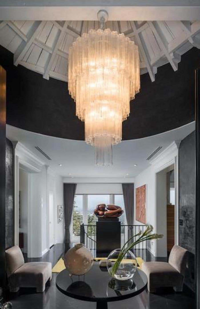 Monumental Pair of Italian Tronchi Chandeliers Murano 1980s