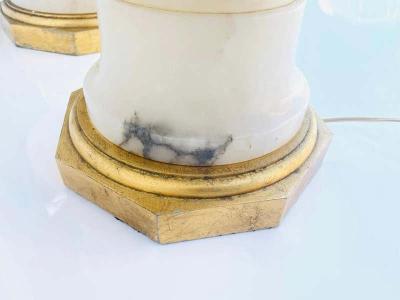 Monumental Pair of Marble Lamps Made in Italy
