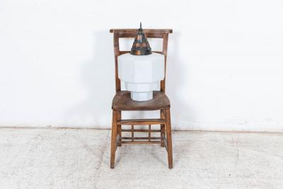 Monumental Pair of Opaline Pendant Lights