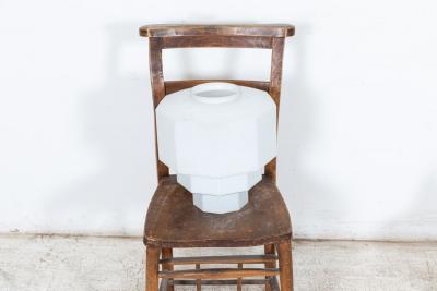 Monumental Pair of Opaline Pendant Lights