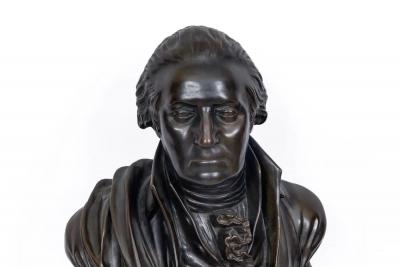 Monumental Patinated Bronze Bust of George Washington after William Rush 1817 