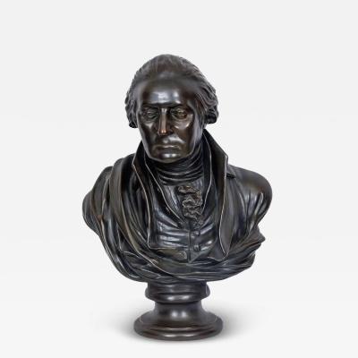 Monumental Patinated Bronze Bust of George Washington after William Rush 1817 