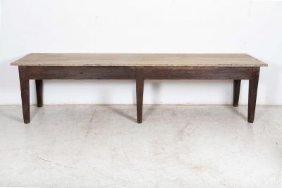 Monumental Scottish Oak Top Refectory Art Table
