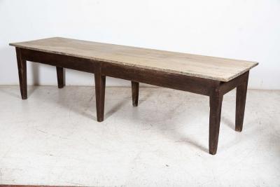 Monumental Scottish Oak Top Refectory Art Table