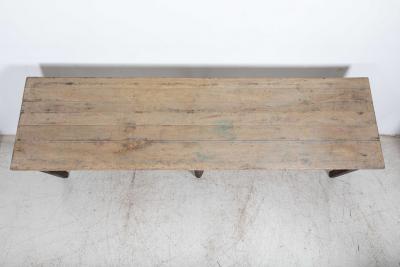 Monumental Scottish Oak Top Refectory Art Table