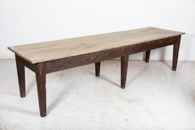 Monumental Scottish Oak Top Refectory Art Table