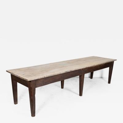 Monumental Scottish Oak Top Refectory Art Table